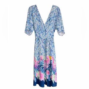 Lilly Pulitzer Parigi Dress Bennet Blue Let’s Mango XS